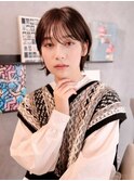 ■栗色ビターショコラうる艶髪マッシュヘアーMSLASH自由が丘15-1