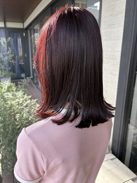 アコット(Acotto.) 髪質改善カラーでワインレッド