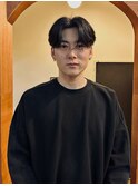 コンマバングカルマパーマニュアンスパーマ韓国ヘア眉毛カット