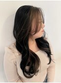 フェイスフレーミングインナーカラーブリーチくびれ巻き越谷
