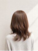 大人ツヤブラウン×レイヤースタイル Glossy brown × layered