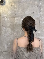 オクサ(oxa)&nbsp;お呼ばれヘアセット/結婚式アレンジ/編みおろし/韓国風ヘア