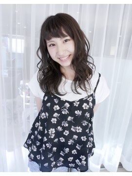 エル バイ ファースト(L by first) 【L by first】斜めバング×ガーリーゆるふわウェーブ◎30代40代