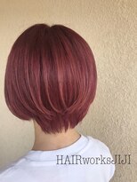 ヘアーワークス ジジ(HAIR works JIJI) ショートヘア×ローズピンクカラー