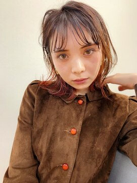 エミュスト(Emuest) シースルーボブ+インナーカラー