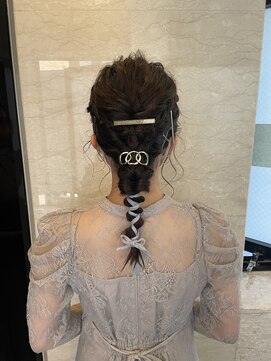 六本木美容室 西麻布店 ヘアセット◎結婚式編みおろしアレンジ