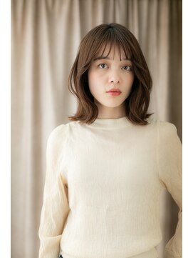 カバーヘアアンドスパ ブリス 浦和(COVER HAIR&SPA bliss) 暗髪シースルーバング小顔外ハネミディアムTb2浦和20代30代40代