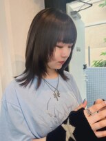 シェノン バイ アランスミシー 表参道(CHAINON by Alan smithee)&nbsp;前髪ぱっつんウルフカット顔まわりレイヤー