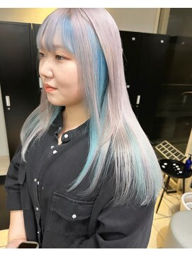 シーク 天神(SEEK) 【SEEK 茶木】パールホワイト×水色