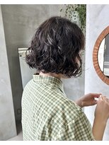 テトヘアー(teto hair)&nbsp;ボブウェーブパーマ　くるくる　ぱっつんボブ