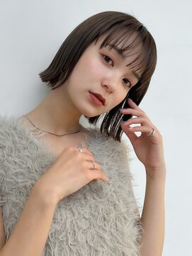 ロンド エスポワール 錦糸町(Lond espoir) ピンクブラウン美髪切りっぱなしボブ【ボブ/縮毛矯正/北澤華】
