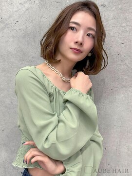 オーブ ヘアー カレン 長崎時津店(AUBE HAIR calen) 20代・30代_ブラウンベージュ_ミディアムヘア