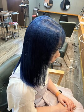 ヘアーサロン アトリエ(Hair salon ATORIE) オーシャンブルーブリーチカラーダブルカラー