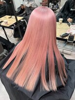 ベレーザ 渋谷(BELEZA)&nbsp;9961秋色ピンクヘアーウルフレイヤーロングミルクティーピンク