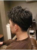 メンズツーブロックニュアンスパーマ