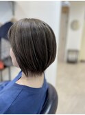 白髪ぼかしハイライトボブ