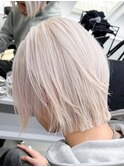 ボブルフ/ネビージュ/小顔/ワンレン/スモーキーアッシュ[渋谷駅]