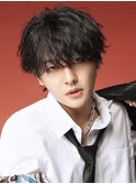 韓国マッシュ【シャドウパーマ】黒髪無造作ショート