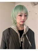 ペールミントグリーンブルーグリーンエメラルド