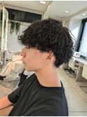 波巻きパーマ
