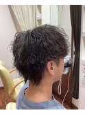 学生ビジネス20代30代波打ちパーマフェザーパーマツーブロック