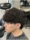 波巻きパーマ、メンズパーマ、マッシュ、カール大きめ