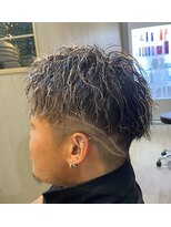 メンズサロン ウェーブ(men's salon WAVE)&nbsp;【ハイライト】ツイストパーマ/ハイライト/ライン