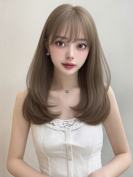 ユーフォリア 渋谷グランデ(Euphoria SHIBUYA GRANDE) レイヤーカット 顔まわりカット グレージュカラー