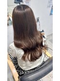 大人ガーリーダークアッシュ似合わせカットミディアムレイヤー