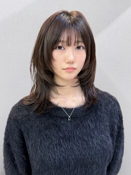 髪質改善calme天神大名の写真/天神大名で叶う似合わせレイヤー。顔周りから毛先まで計算されたカットで、360度どこから見ても美しく。