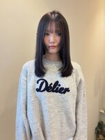 グラッド(glad)&nbsp;艶ストレート×シースルーバングミディ