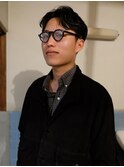 フェザーショート × フェザーパーマ × 刈り上げセンターパート