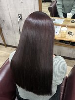 シェノン 近鉄奈良店(CHAINON)&nbsp;ミルクティーブロンド/ダークブルー/デジタルパーマ/近鉄奈良