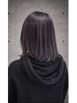 エイム ヘア リアム 調布店(eim hair liam)&nbsp;ダークグレーラベンダー/艶髪ミディアム/地毛風カラー/透明感