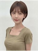 暗髪ダークブラウンハンサムショートレイヤーウルフカット20代P2