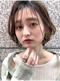 2022年春夏大人かわいい小顔耳かけショートボブ30代40代50代