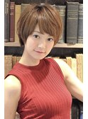 大人可愛い20代30代40代/ナチュラルショートボブ丸みマッシュb