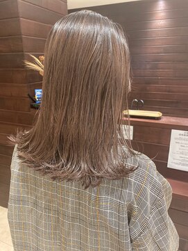 ジャム(Jam) 切りっぱなしロブ×チョコレートグレージュ★中村大輔