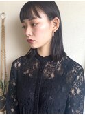 オン眉バング + 艶髪ストレート