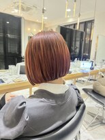 ガリカ 横浜(Gallica) オレンジカラー+小顔ナチュラルボブ