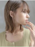 ココアベージュ/大人可愛い前髪/ミディアム/ボブ/20代30代40代