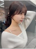 小顔になれる顔まわりカット　韓国ヘア　韓国くびれ巻きレイヤー