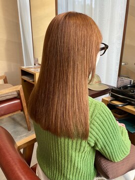 ヒアカアヴェダ 東京ガーデンテラス店(Heaka AVEDA) カジュアル可愛いスオレンジカラー【20代/30代/40代／髪質改善】