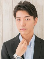 メンズヘア ビーセカンド 草加店(MENS HAIR B-2) COOLな七三アッシュオリーブ刈り上げビジカジショートV草加