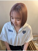 ピンクベージュ/ボブ/ケアブリーチ/髪質改善/韓国/学割