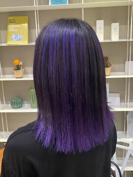 ドレス(Dress) ブリーチなしダブルカラー/パープルカラー/切りっぱなし