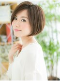 【浅草美容院HANARE】マロンベージュ×大人マッシュヘア♪b