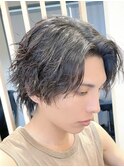【Hale】ブルーブラック/スパイキーショート/フェザーパーマ原宿