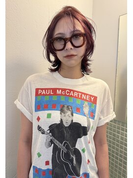 ヘン(hen) 【心斎橋hen】ブリーチなしボルドーカラー