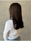【obje't ciel】ロングレイヤー/ダークブラウン【佐藤早希】
